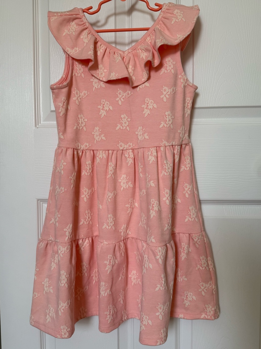 Janie and Jack Pink Floral Ruffle-Tier Dress